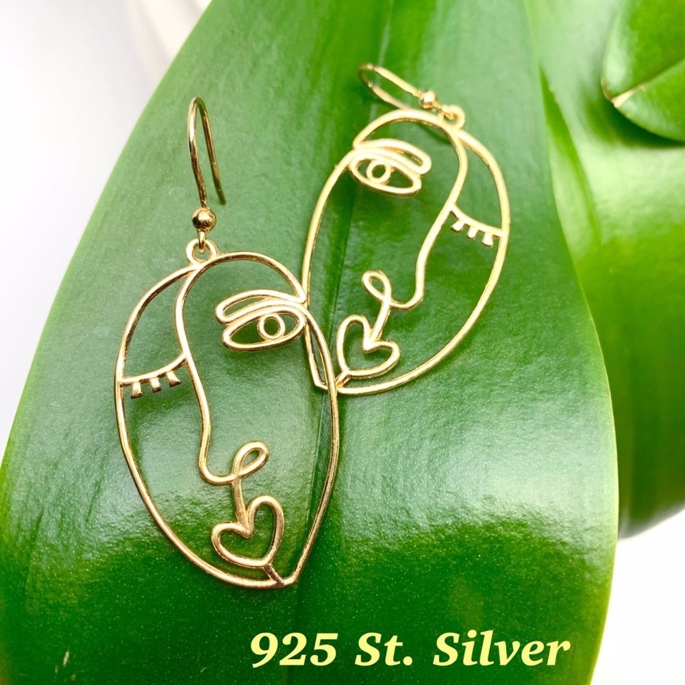 925 ST SILVER MIA FIARE MODERN HOOK EARRINGS